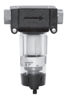 FILTRO 1/4&quot; BSP, COM COPO TRANSPARENTE E DRENO MANUAL