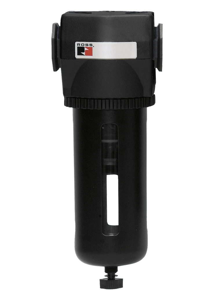 FILTRO 3/4&quot; BSP, COPO EM POLICARBONATO, FILTRO DE 5 MICRONS, DRENO AUTOMÁTICO