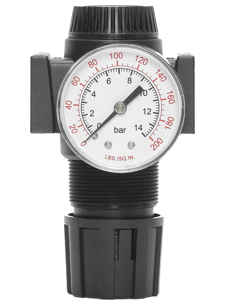 REGULADOR DE PRESSÃO, 1/2&quot; BSP, REGULAGEM DE 0 A 6,9 BAR, COM MANÔMETRO