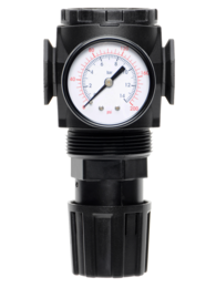 REGULADOR DE PRESSÃO 1/4&quot; BSP, FAIXA DE AJUSTE DE PRESSÃO 0 - 6,9 BAR, COM MANÔMETRO