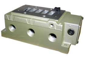 SUB-BASE INDIVIDUAL TIPO ANSI COM CONEXÕES LATERAIS 1/2&quot; NPT
