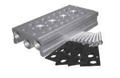 SUB-BASE PARA MONTAGEM EM MANIFOLD 4 ESTAÇÕES - 3/8&quot; BSP 5 VIAS