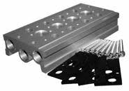 SUB-BASE PARA MONTAGEM EM MANIFOLD 6 ESTAÇÕES - 1/4&quot; BSP 5 VIAS