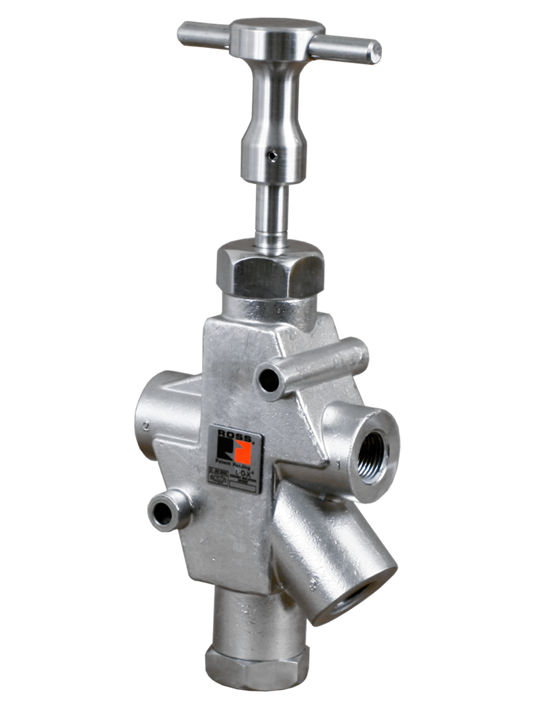 VÁLVULA DE FECHAMENTO E EXAUSTÃO TIPO LOX COM CORPO EM AÇO INOXIDÁVEL, CONEXÕES 1/2&quot; BSP