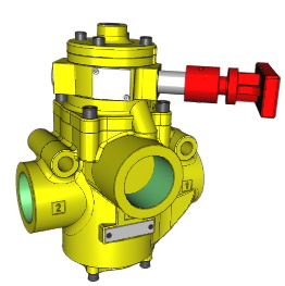 VÁLVULA DE FECHAMENTO E EXAUSTÃO TIPO LOX, CONEXÕES 1.1/2&quot; NPT, COM PILOTAGEM EXTERNA
