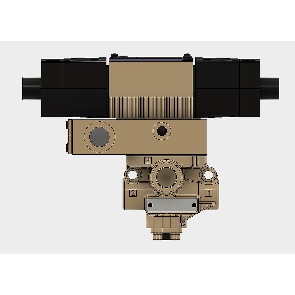 VÁLVULA DUPLO SOLENÓIDE, 3/2 VIAS, 1/2&quot; BSP E ESCAPE 1&quot; BSP, 24VDC, TIPO POPPET