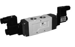 VÁLVULA DUPLO SOLENÓIDE, 5/2 VIAS, CONEXÕES 1/2&quot; NPT - 220V/60