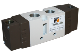 VÁLVULA PNEUMÁTICA, 5/3 VIAS, CENTRO FECHADO, CONEXÕES 1/8&quot; BSP