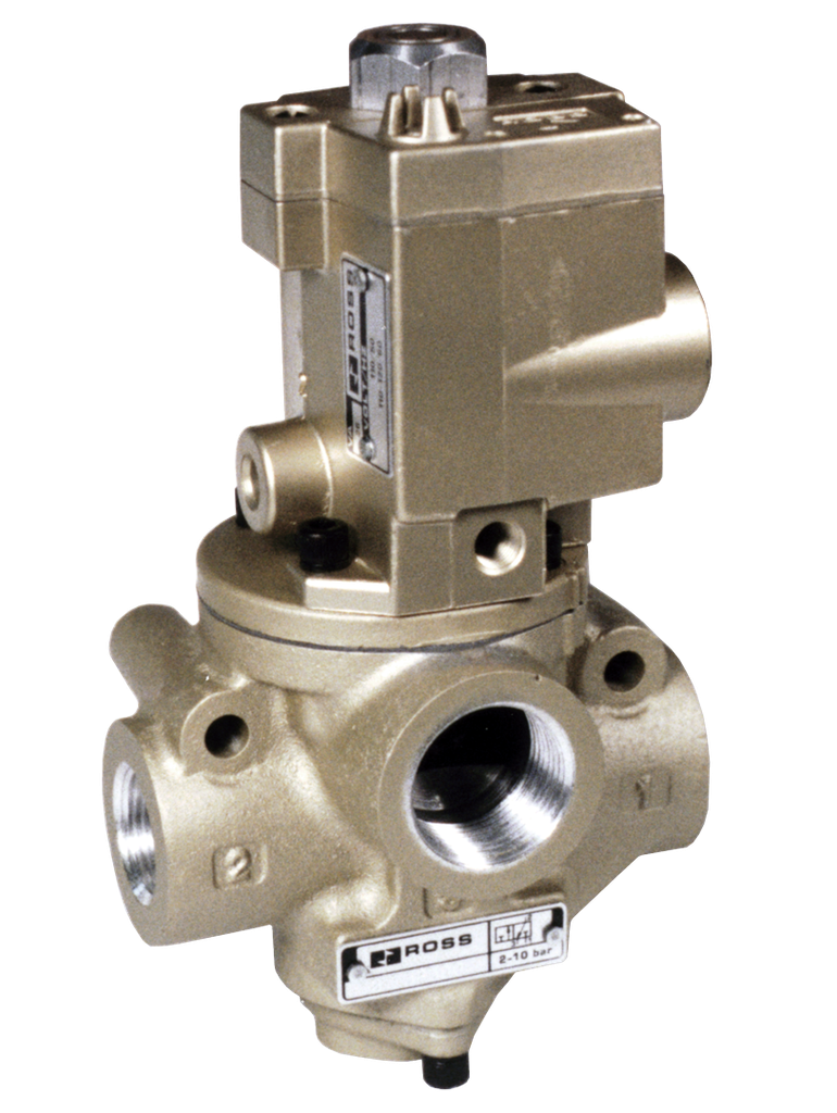 VÁLVULA SIMPLES SOLENÓIDE PNEUMÁTICA, 110/60HZ, ROSCAS 1/2&quot;NPT, 3/2NF, SÉRIE 21