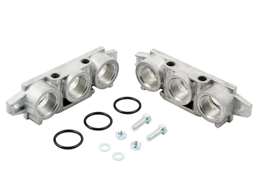 KIT DE PLACAS TERMINAIS P/ MANIFOLD ISO 3 - 1&quot; BSP