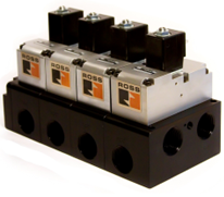 BLOCO MANIFOLD COM 5 VÁLVULAS SIMPLES SOLENÓIDES, 2/2 VIAS, NF, 1 1/2&quot; BSP, 220V60HZ, PARA ALTA TEMPERATURA.