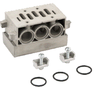 SUB-BASE PARA MANIFOLD ISO 1, CONEXÕES 1/4&quot; BSP NA FACE INFERIOR