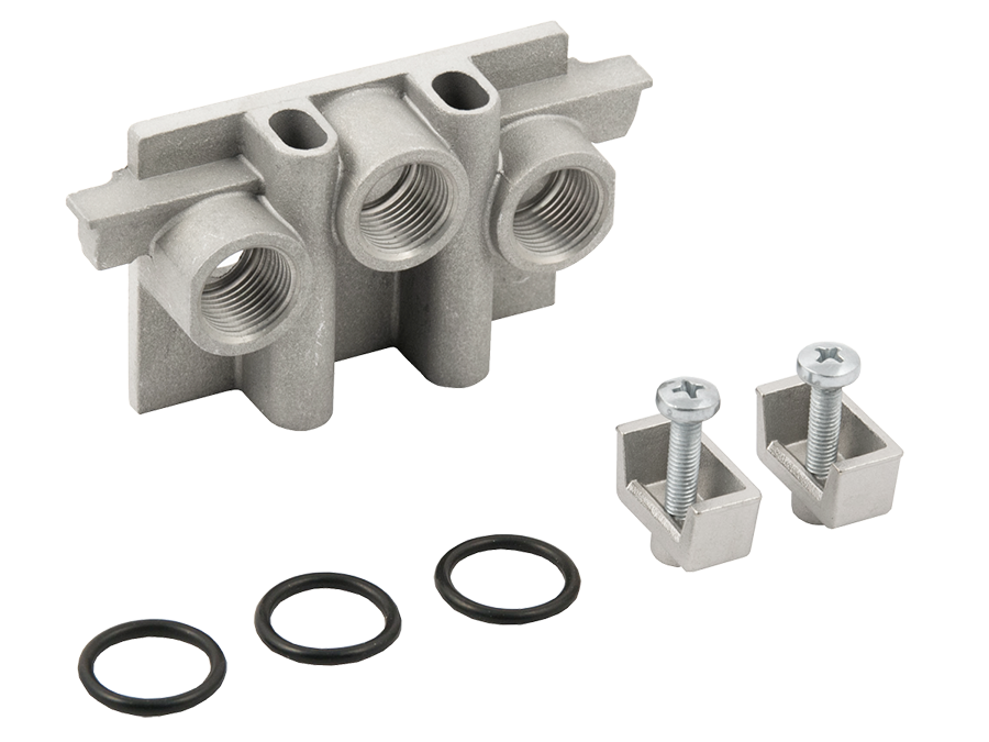 KIT DE PLACAS TERMINAIS P/ MANIFOLD ISO 2 - 1/2&quot;BSP