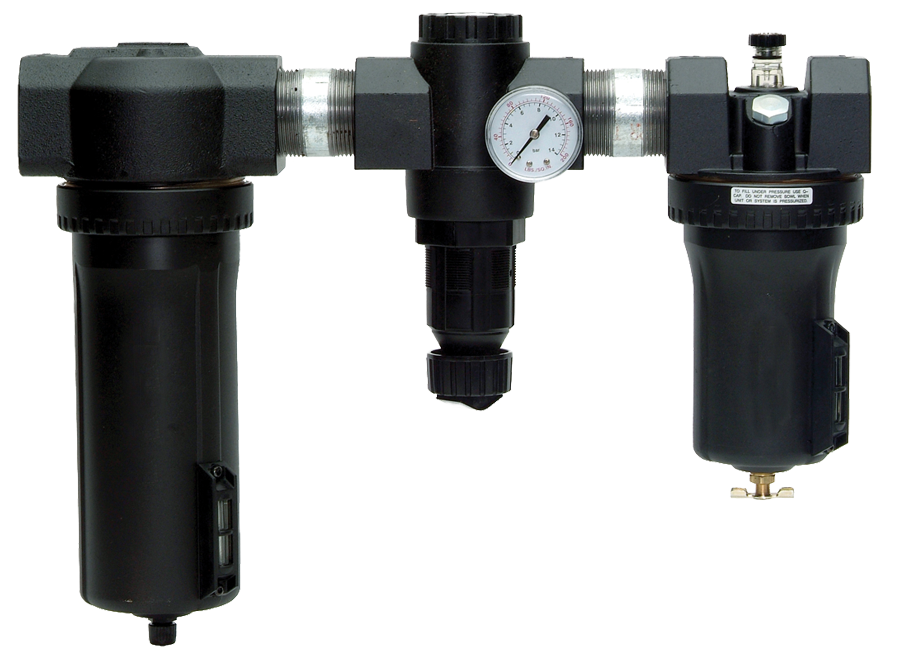 FILTRO, REGULADOR e LUBRIFICADOR, 1&quot; NPT,  FAIXA DE PRESSÃO 0-100 PSIG (0 A 6,9 BAR), COPO TRANSPARENTE