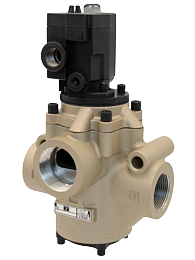 VÁLVULA SIMPLES SOLENÓIDE PARA VÁCUO, 3/2 VIAS, NA,  3/4&quot; BSP E ESCAPE 1&quot; BSP, 120/60Hz, CONSTRUÇÃO TIPO POPPET